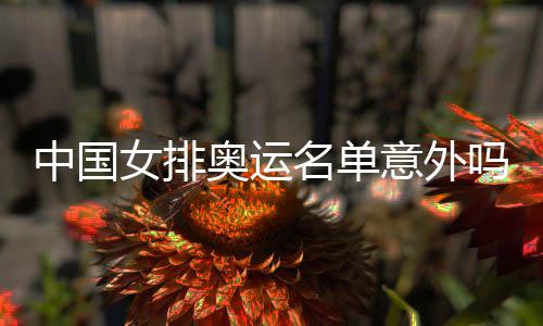 名单吗中国之中之外意外预料奥运情理女排